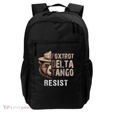 Funny Resist Bear Foxtrots Delta Tangos Funny Resist Bear Backpack
