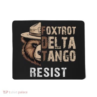 Funny Resist Bear Foxtrots Delta Tangos Funny Resist Bear Mousepad