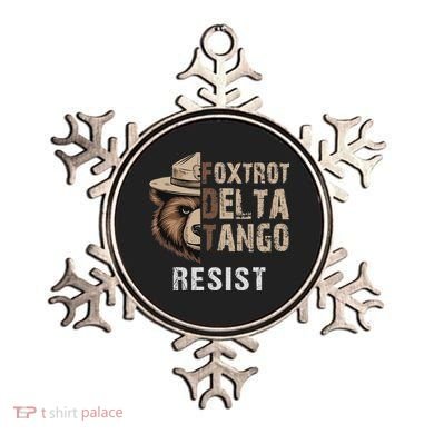 Funny Resist Bear Foxtrots Delta Tangos Funny Resist Bear Ornament