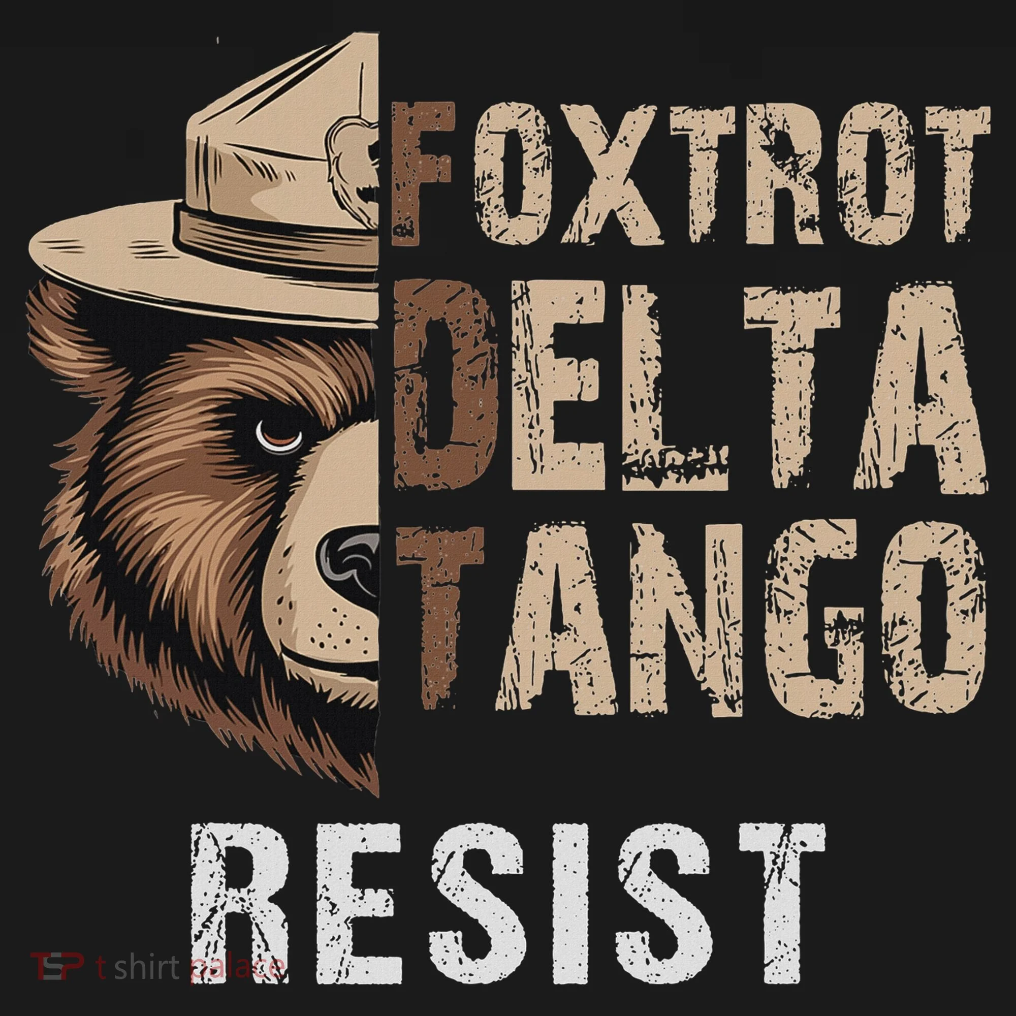 Funny Resist Bear Foxtrots Delta Tangos Funny Resist Bear Ornament