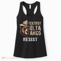 Funny Resist Bear Foxtrots Delta Tangos Funny Resist Bear Women's Tank Top thumb 0