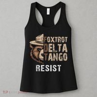 Funny Resist Bear Foxtrots Delta Tangos Funny Resist Bear Women's Tank Top thumb 3