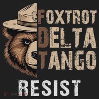 Funny Resist Bear Foxtrots Delta Tangos Funny Resist Bear Hat thumb 2
