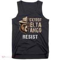 Funny Resist Bear Foxtrots Delta Tangos Funny Resist Bear Tank Top thumb 0