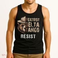 Funny Resist Bear Foxtrots Delta Tangos Funny Resist Bear Tank Top thumb 3