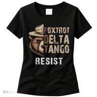 Funny Resist Bear Foxtrots Delta Tangos Funny Resist Bear Women's T-Shirt thumb 0