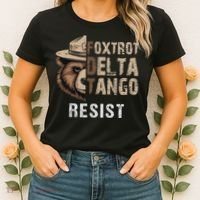 Funny Resist Bear Foxtrots Delta Tangos Funny Resist Bear Women's T-Shirt thumb 2