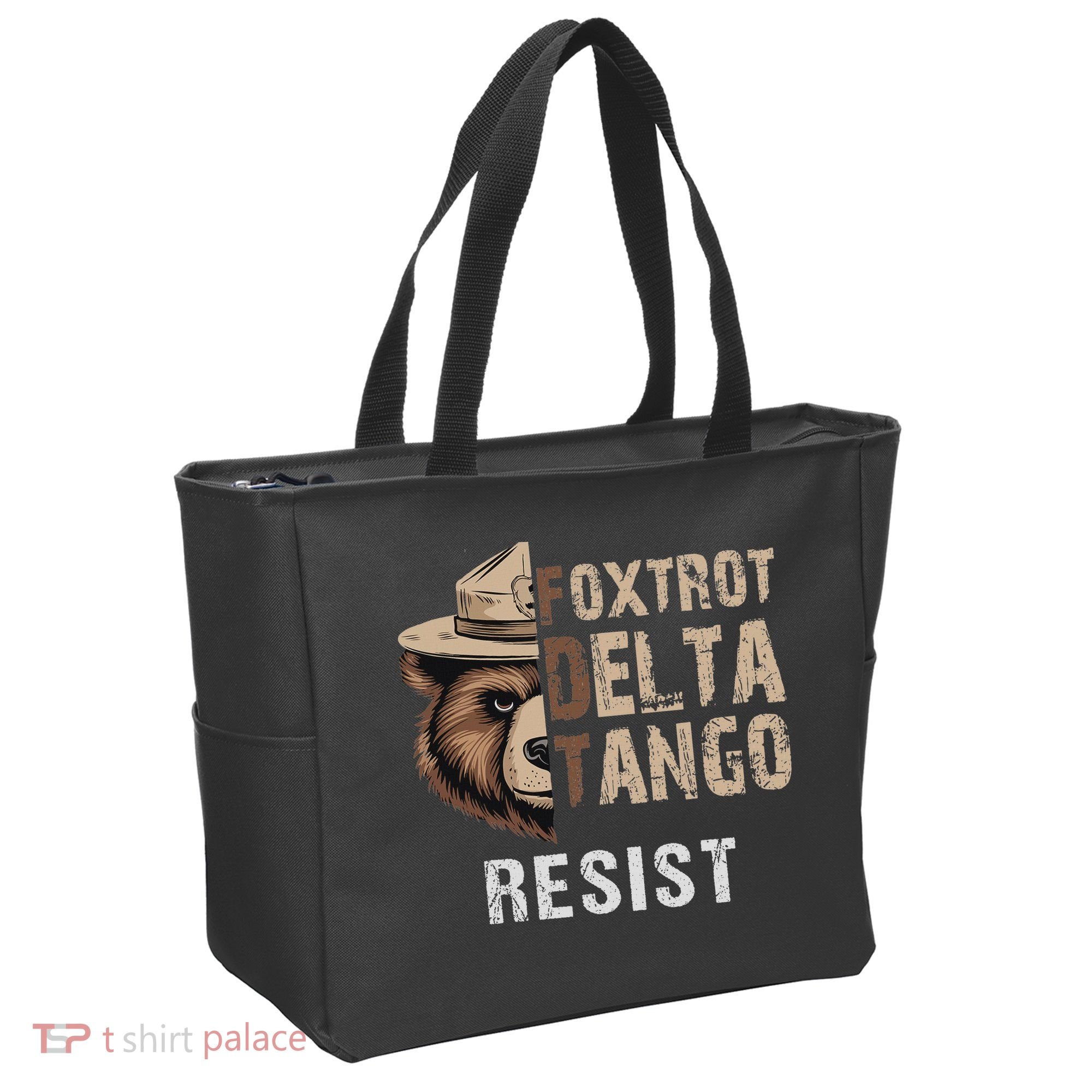 Funny Resist Bear Foxtrots Delta Tangos Funny Resist Bear Tote Bag