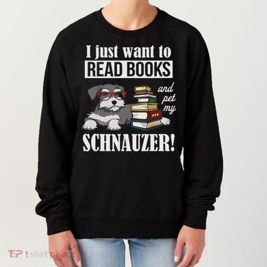 Funny Read Books Miniature Schnauzer Lover Women's Sweatshirt