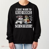 Funny Read Books Miniature Schnauzer Lover Women's Sweatshirt thumb 0