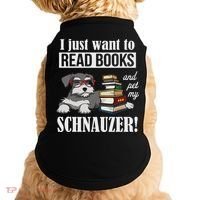 Funny Read Books Miniature Schnauzer Lover Doggie Tank thumb 0