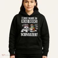 Funny Read Books Miniature Schnauzer Lover Hoodie thumb 5