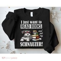 Funny Read Books Miniature Schnauzer Lover Sweatshirt thumb 2