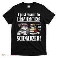 Funny Read Books Miniature Schnauzer Lover T-Shirt thumb 0