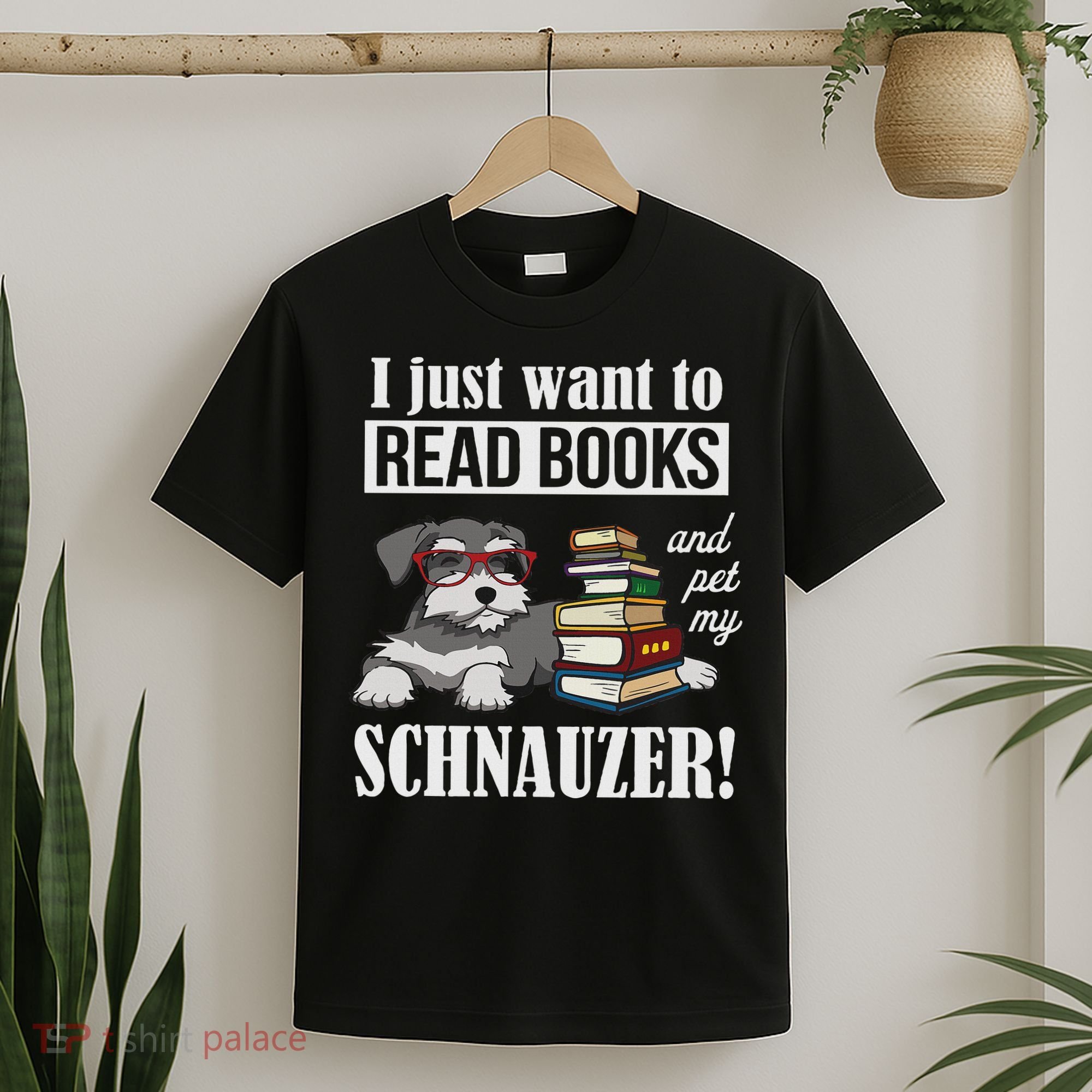 Funny Read Books Miniature Schnauzer Lover T-Shirt