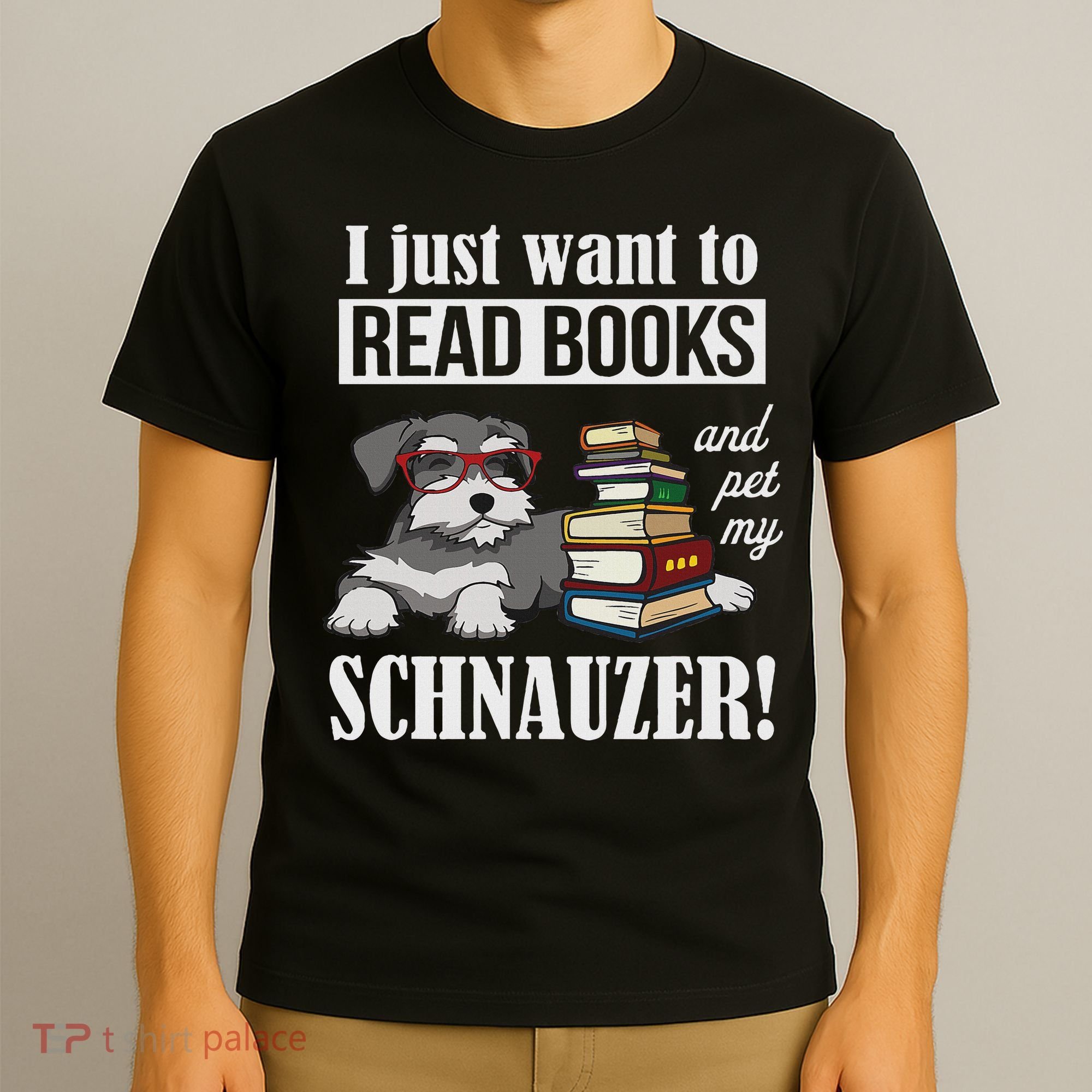 Funny Read Books Miniature Schnauzer Lover T-Shirt