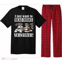 Funny Read Books Miniature Schnauzer Lover Pajama Set thumb 0