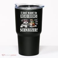 Funny Read Books Miniature Schnauzer Lover Tumbler thumb 0