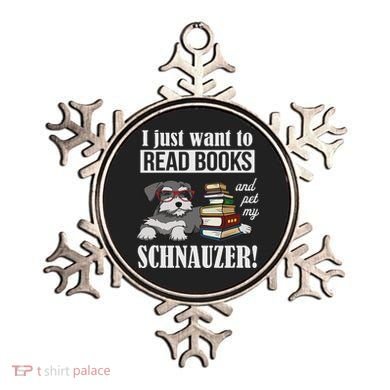 Funny Read Books Miniature Schnauzer Lover Ornament