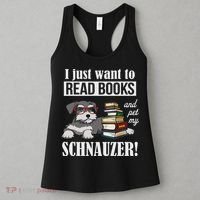 Funny Read Books Miniature Schnauzer Lover Women's Tank Top thumb 3