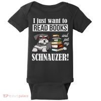 Funny Read Books Miniature Schnauzer Lover Baby Bodysuit thumb 0