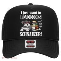 Funny Read Books Miniature Schnauzer Lover Hat thumb 0