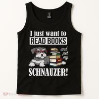 Funny Read Books Miniature Schnauzer Lover Tank Top thumb 2