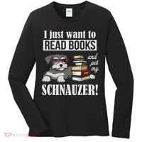 Funny Read Books Miniature Schnauzer Lover Women's Long Sleeve Shirt thumb 0