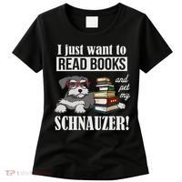 Funny Read Books Miniature Schnauzer Lover Women's T-Shirt thumb 0