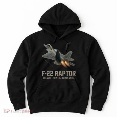 F-22 Raptor Banking Through Storm Clouds Hoodie