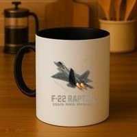 F-22 Raptor Banking Through Storm Clouds Coffee Mug thumb 4