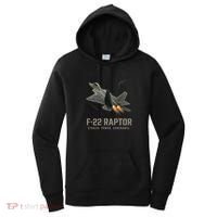 F-22 Raptor Banking Through Storm Clouds Women's Hoodie thumb 0