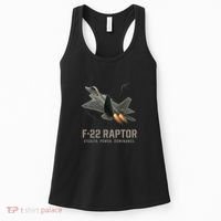 F-22 Raptor Banking Through Storm Clouds Women's Tank Top thumb 0