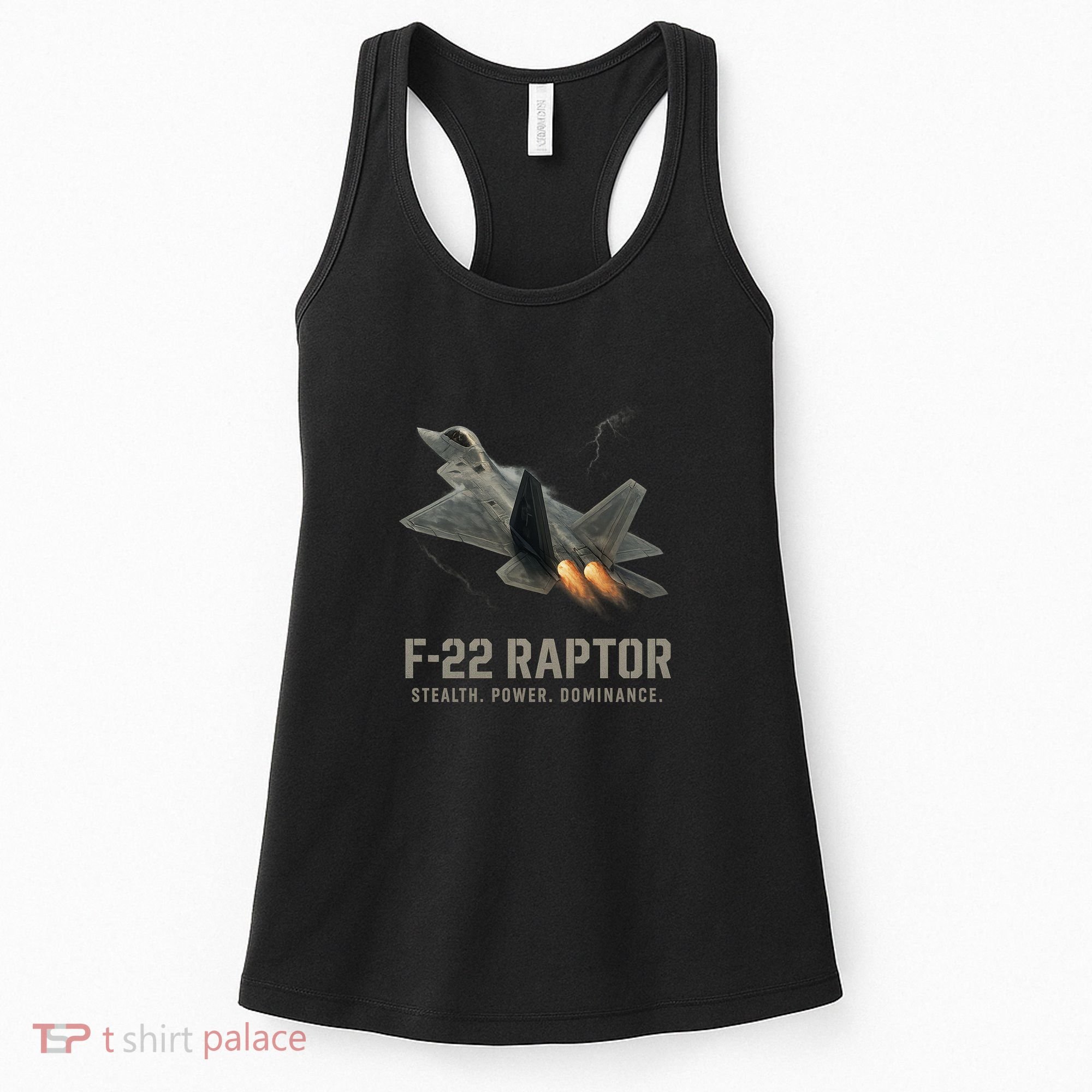 F-22 Raptor Banking Through Storm Clouds Women's Tank Top