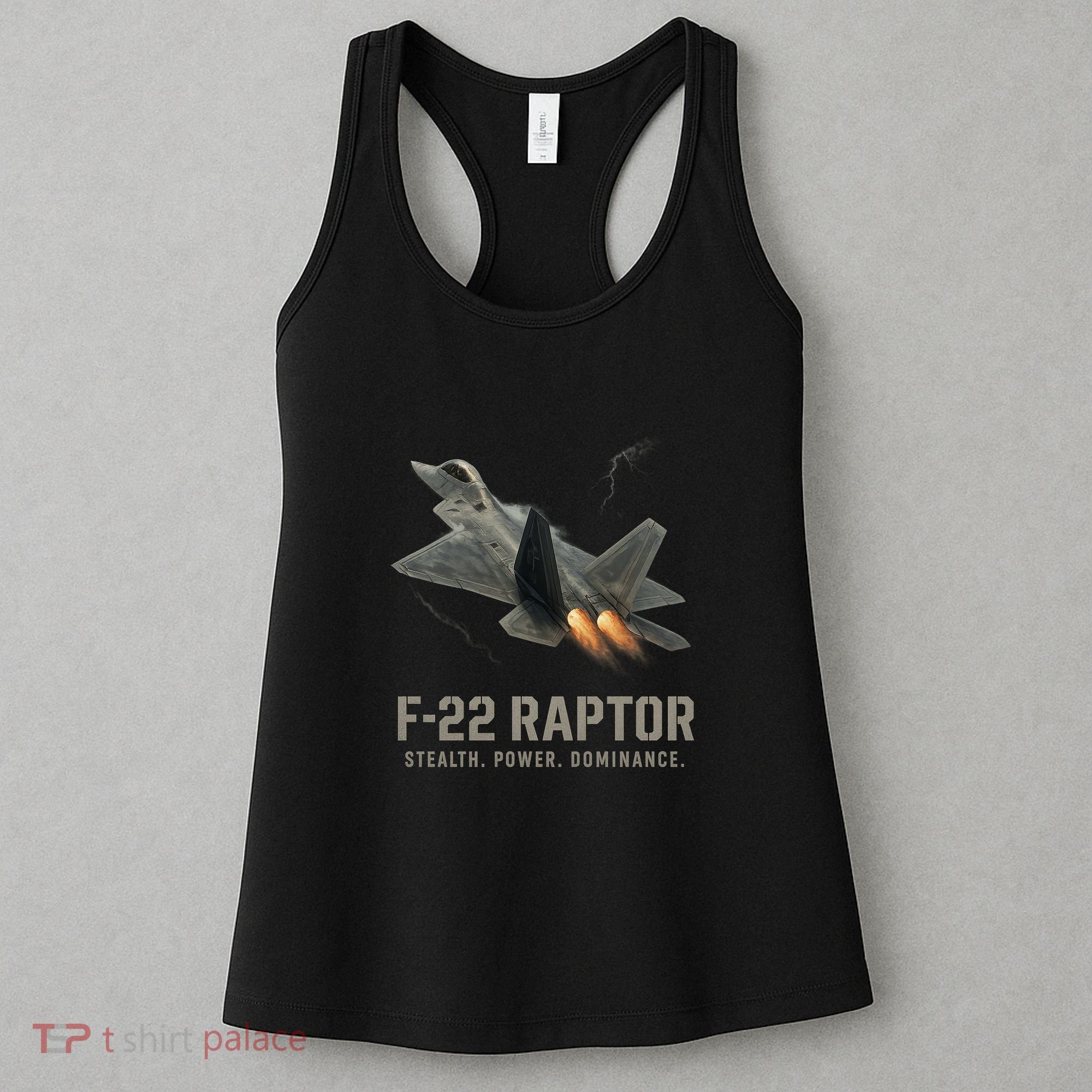 F-22 Raptor Banking Through Storm Clouds Women's Tank Top