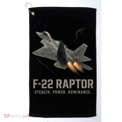 F-22 Raptor Banking Through Storm Clouds Golf Towel