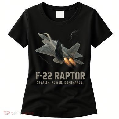 F-22 Raptor Banking Through Storm Clouds Women's T-Shirt