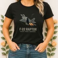 F-22 Raptor Banking Through Storm Clouds Women's T-Shirt thumb 2