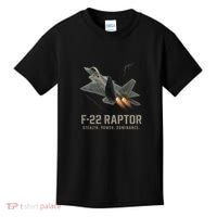 F-22 Raptor Banking Through Storm Clouds Kids T-Shirt thumb 0