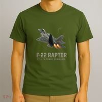 F-22 Raptor Banking Through Storm Clouds T-Shirt thumb 3