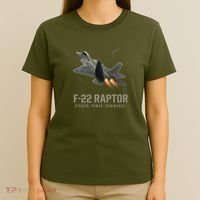F-22 Raptor Banking Through Storm Clouds T-Shirt thumb 4
