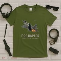 F-22 Raptor Banking Through Storm Clouds T-Shirt thumb 5
