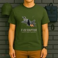 F-22 Raptor Banking Through Storm Clouds T-Shirt thumb 6