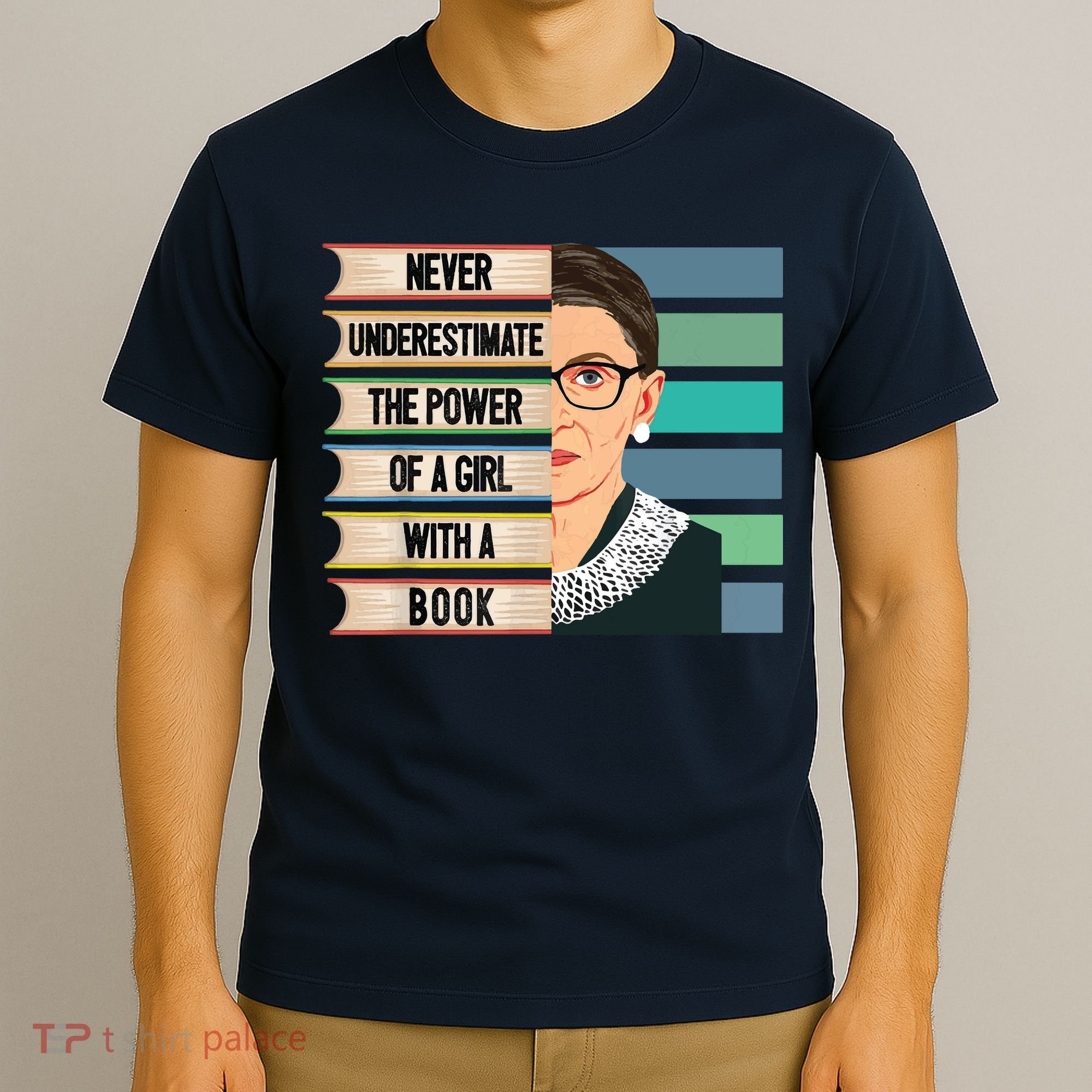 Feminist Ruth Bader Ginsburg RBG Quote Girl With Book T-Shirt
