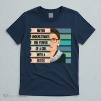 Feminist Ruth Bader Ginsburg RBG Quote Girl With Book T-Shirt thumb 5