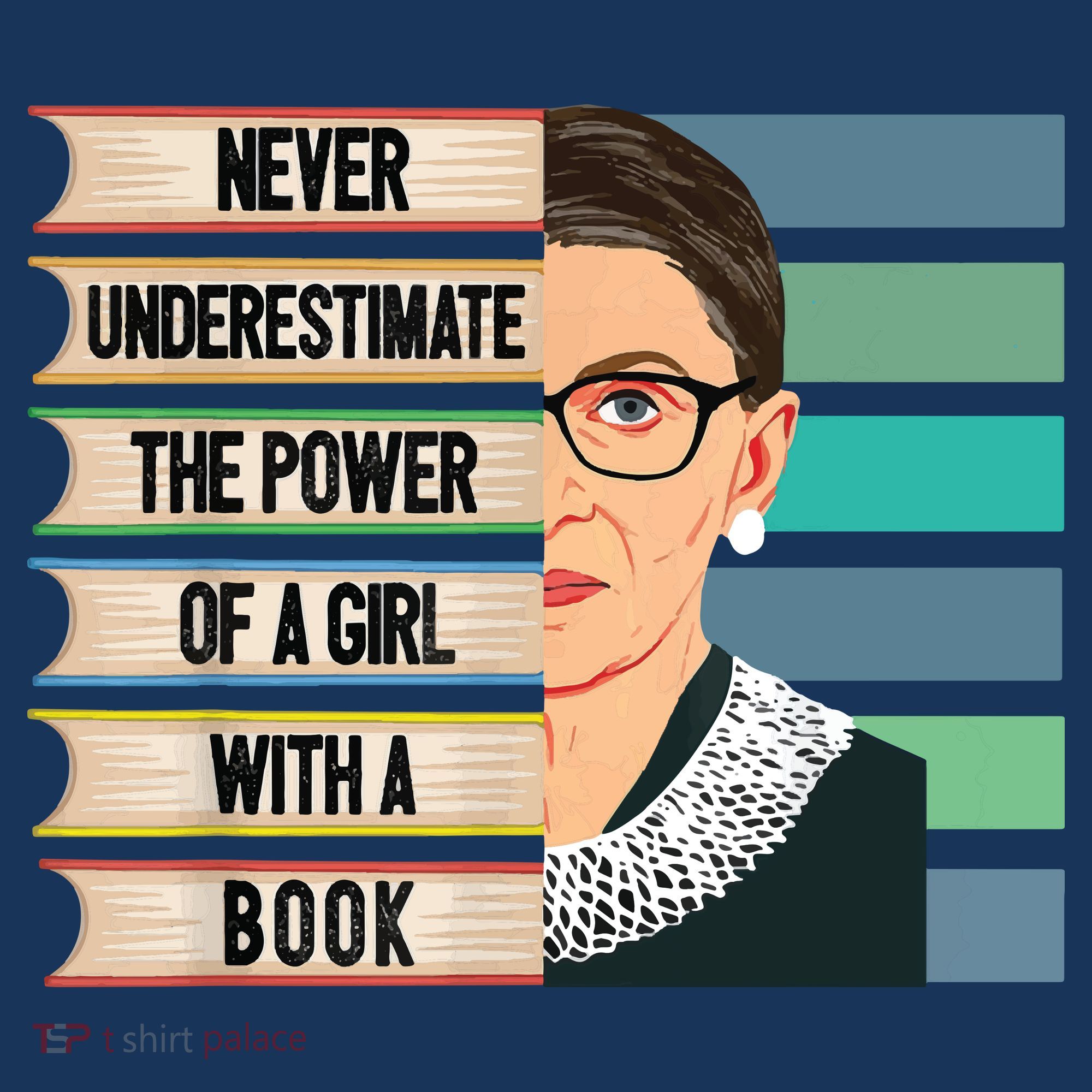 Feminist Ruth Bader Ginsburg RBG Quote Girl With Book Women's Hoodie