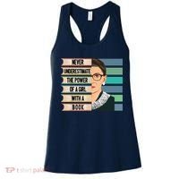 Feminist Ruth Bader Ginsburg RBG Quote Girl With Book Women's Tank Top thumb 0