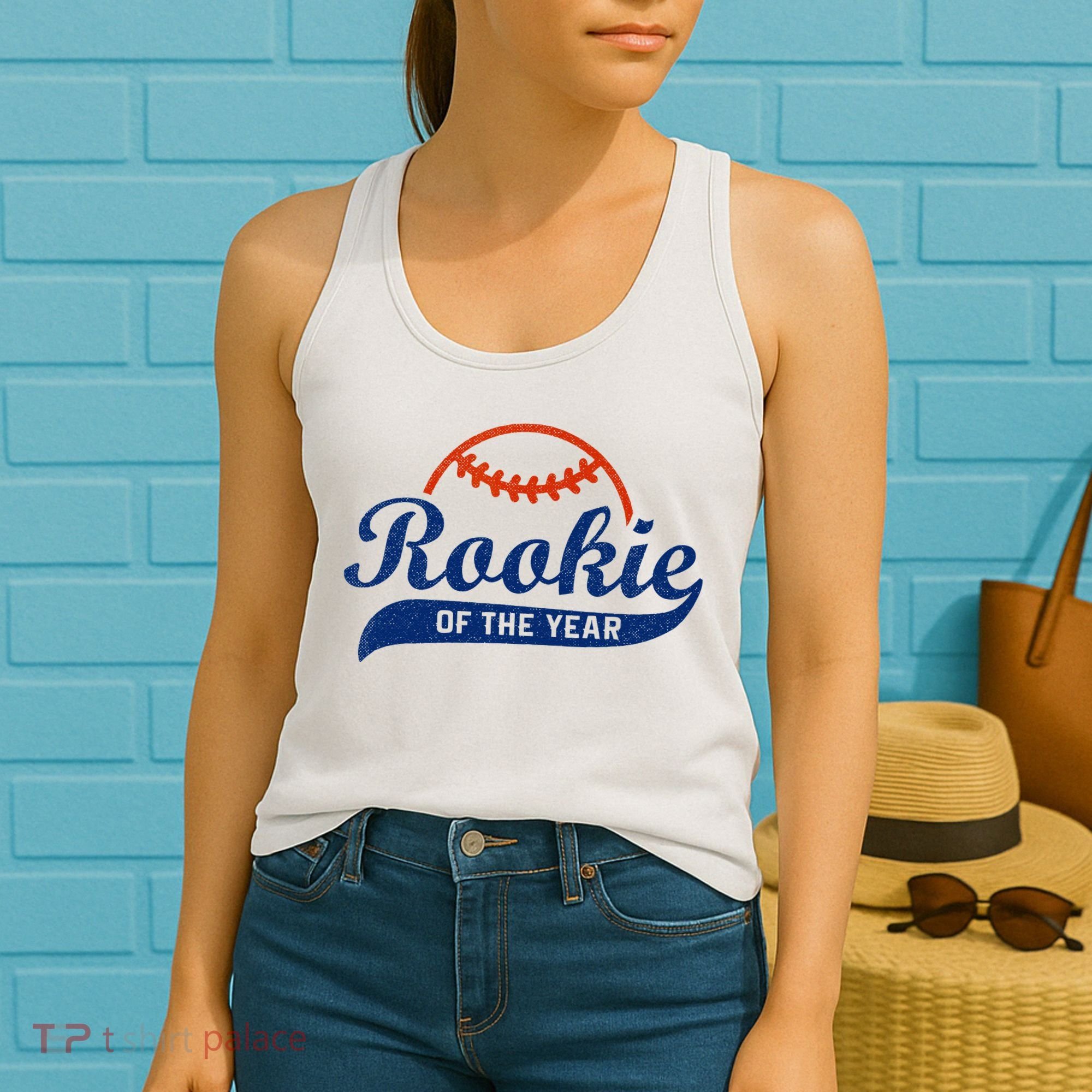Funny Retro Baseball Rookie Of The Year Women's Tank Top