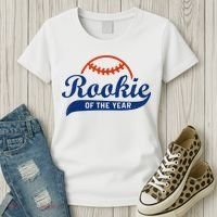 Funny Retro Baseball Rookie Of The Year Women's T-Shirt thumb 3