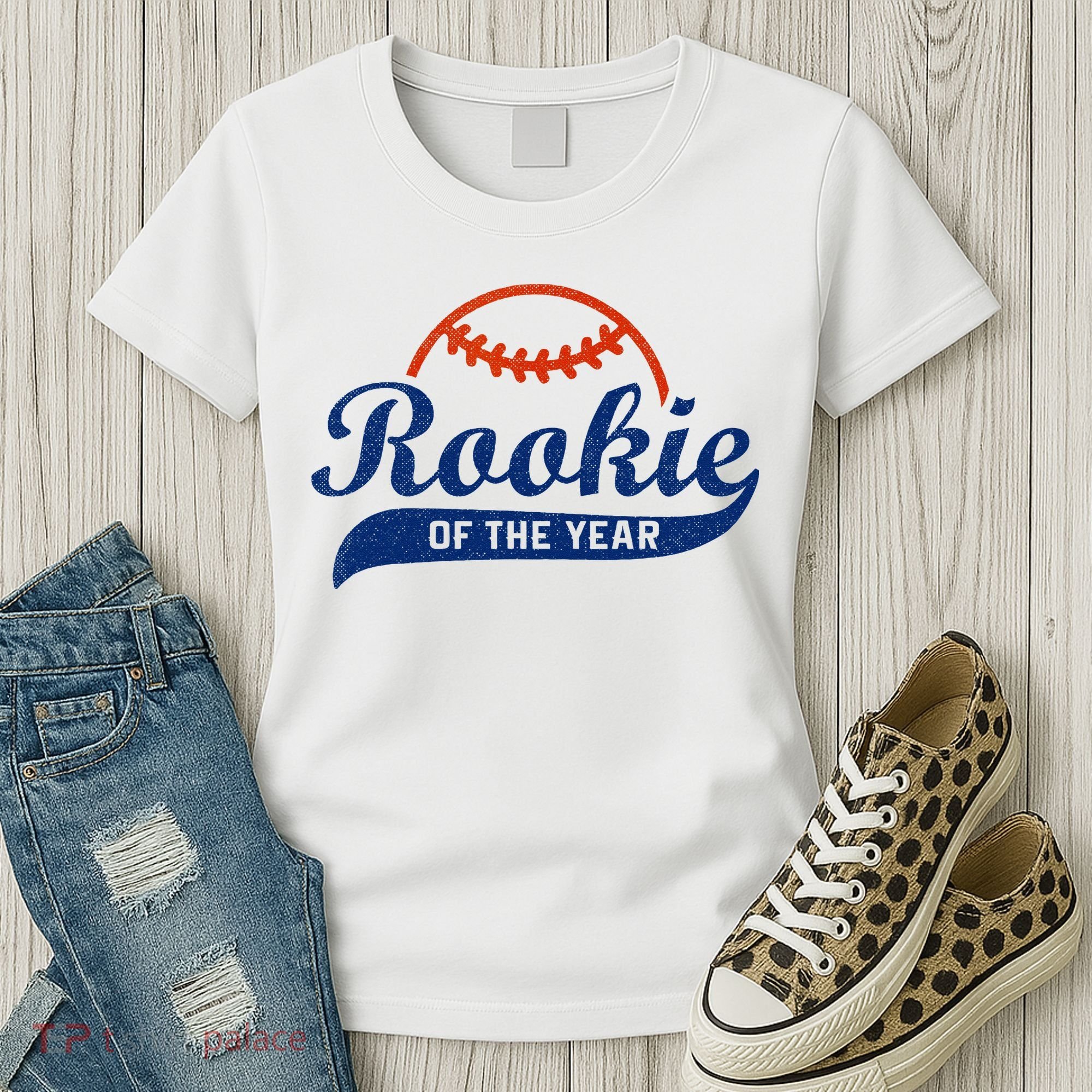 Funny Retro Baseball Rookie Of The Year Women's T-Shirt